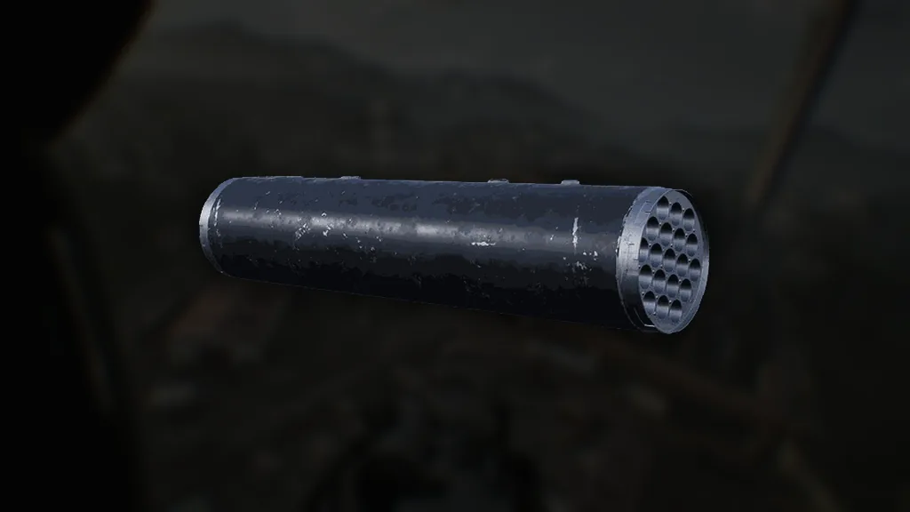 B 13 Rocket Pods aus WARDOGS – Symbol aus dem Spiel vor einer Spielszene