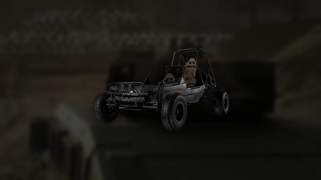 Dune Buggy aus WARDOGS – Symbol aus dem Spiel vor einer Spielszene