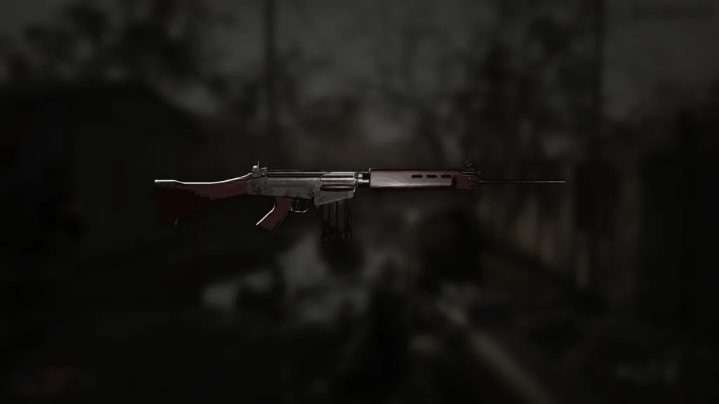 FAL aus WARDOGS – Symbol aus dem Spiel vor einer Spielszene