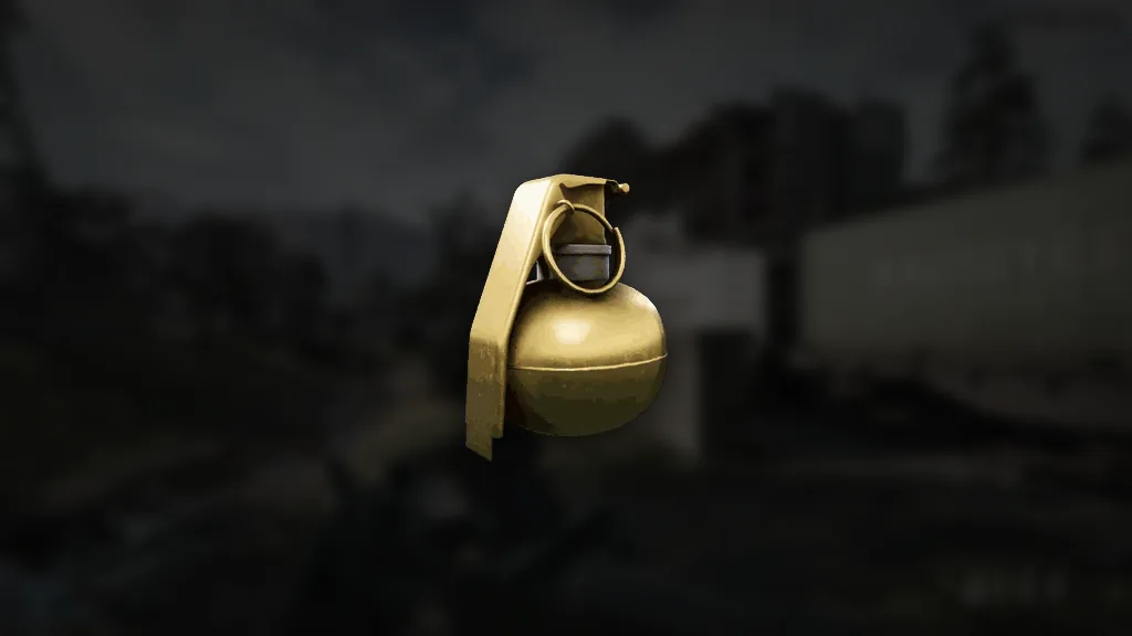 Goldene Splittergranate aus WARDOGS – Symbol aus dem Spiel vor einer Spielszene