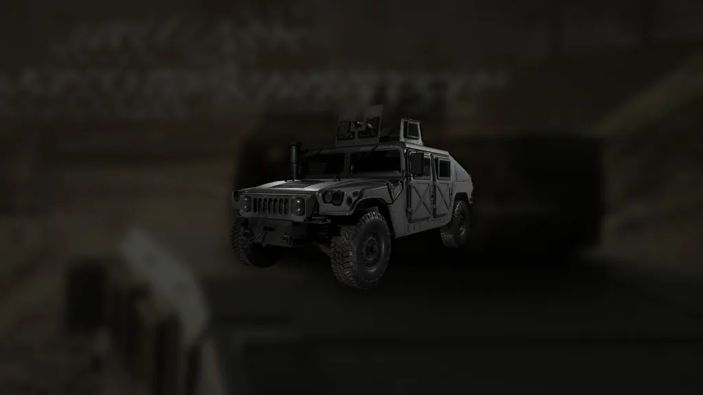 Humvee [M249] aus WARDOGS – Symbol aus dem Spiel vor einer Spielszene