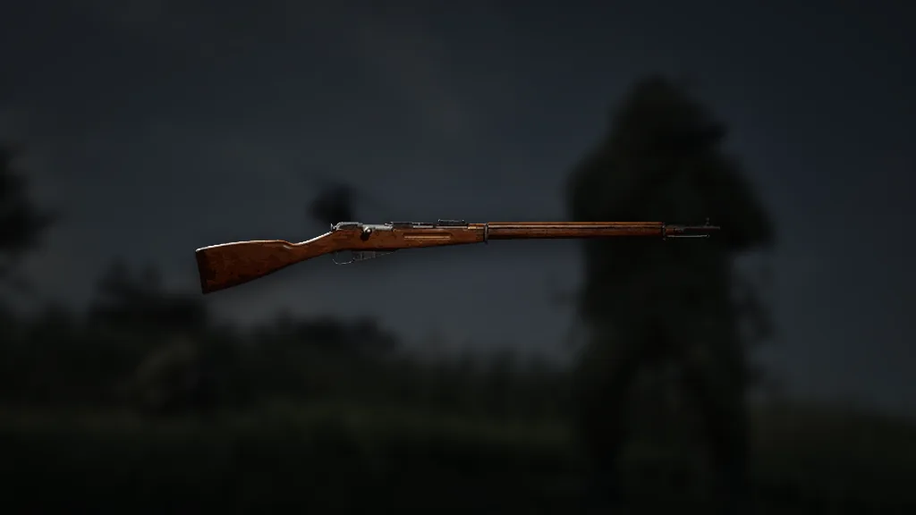 Mosin Nagant aus WARDOGS – Symbol aus dem Spiel vor einer Spielszene