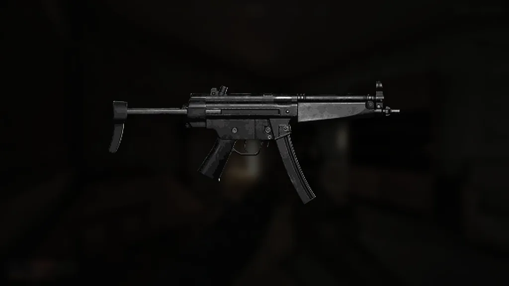 MP5 aus WARDOGS – Symbol aus dem Spiel vor einer Spielszene