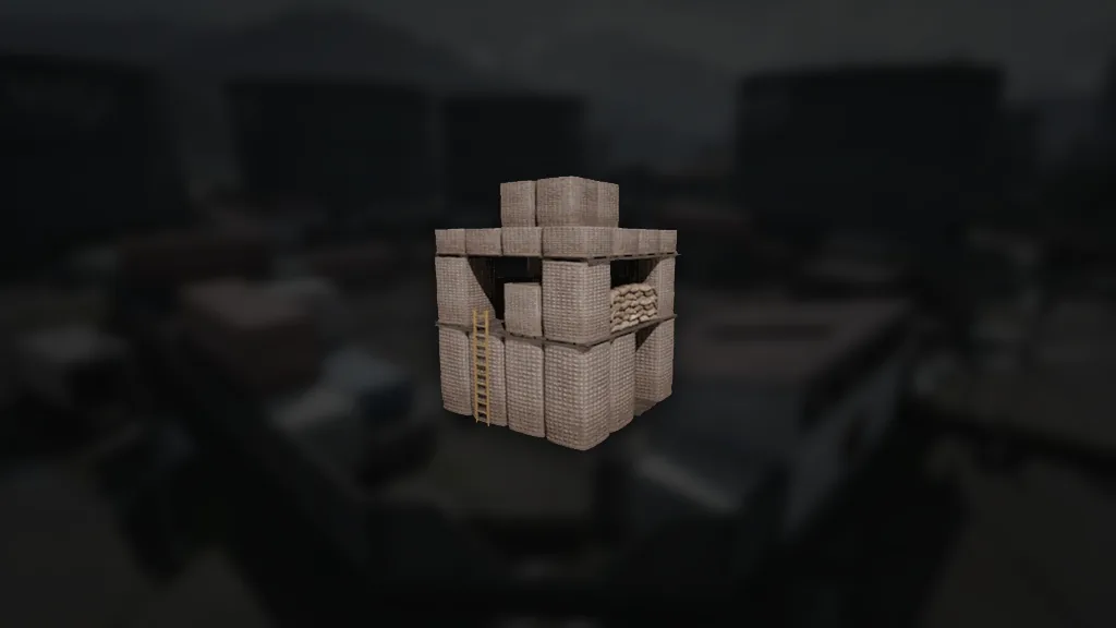 Recon-Turm aus WARDOGS – Symbol aus dem Spiel vor einer Spielszene
