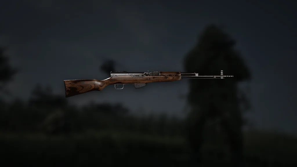 SKS aus WARDOGS – Symbol aus dem Spiel vor einer Spielszene