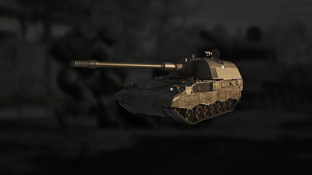SPH-2 aus WARDOGS – Symbol aus dem Spiel vor einer Spielszene
