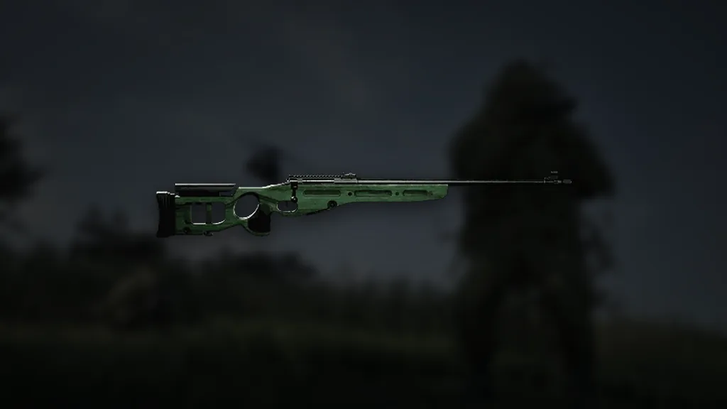 SV-98 aus WARDOGS – Symbol aus dem Spiel vor einer Spielszene